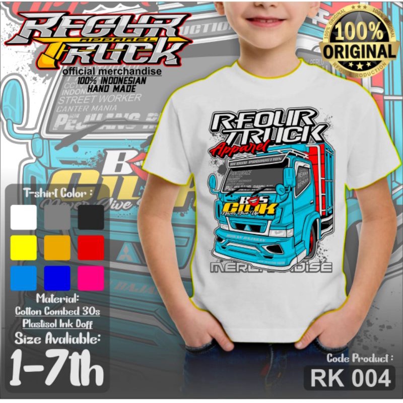 Baju Kaos Distro Anak Laki laki &amp; Perempuan - Baju Truk Oleng Anak - Baju Kaos Anak Laki