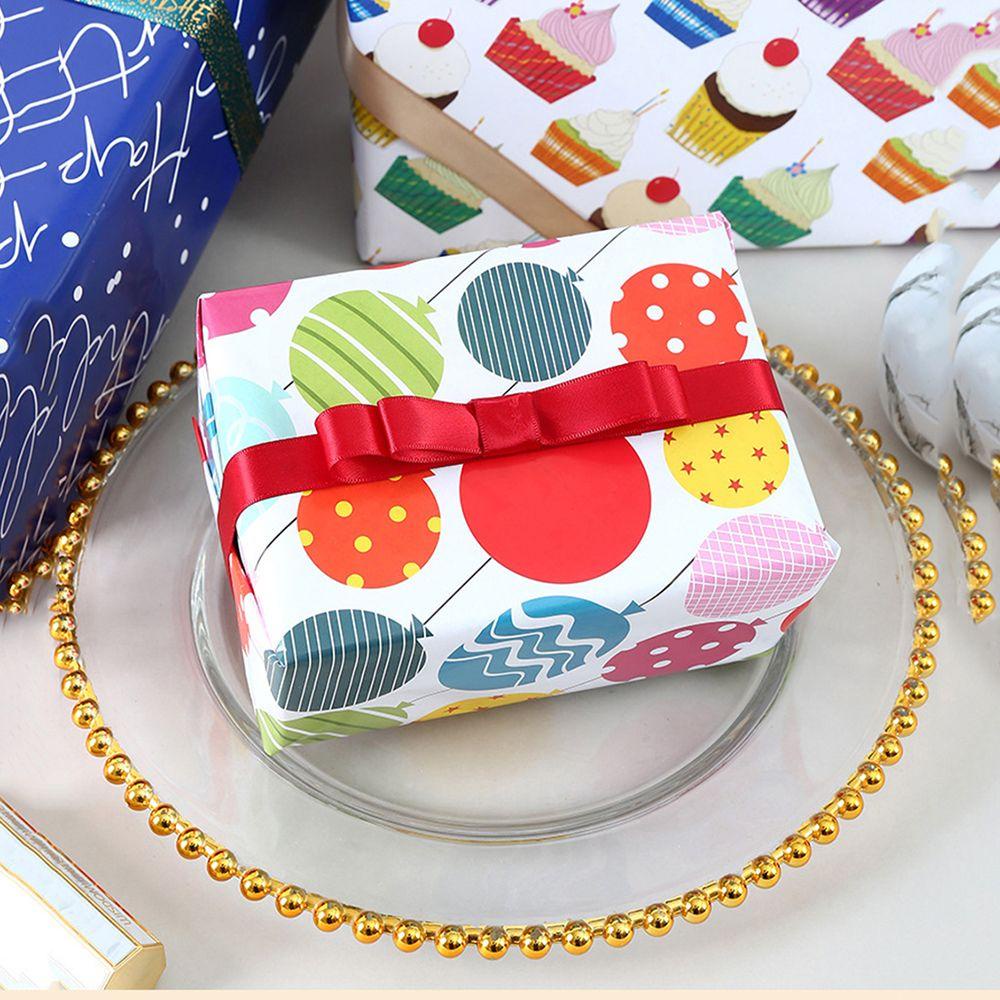 Solighter Happy Birthday Wrapping Paper Box Perlengkapan Teman Liburan Dekorasi Gift Wrapping Kado Décor Holiday Gift Packing