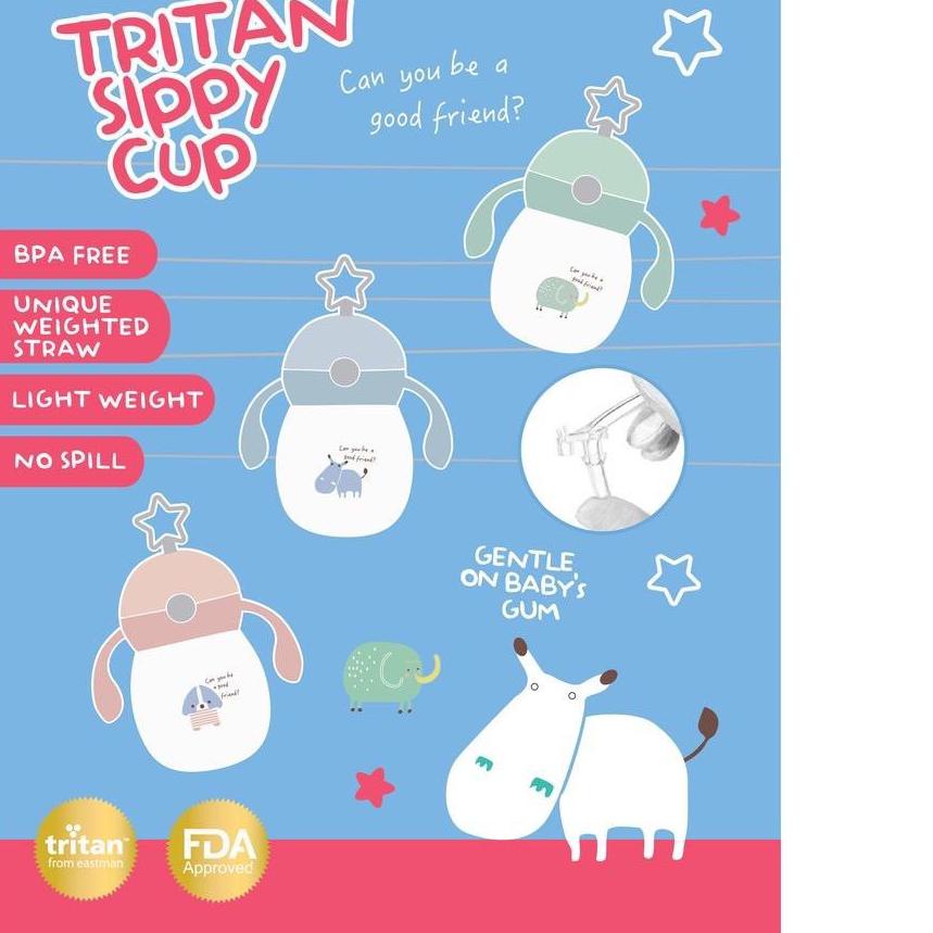 ▼ Botol Sugar Baby Tritan Sippy Cup Star, Rabbit, 2in1, Kid Bottle ➵