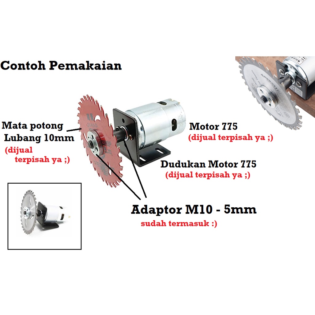 [HAEBOT] Arbor Adapter Konektor Gerinda M10 Set Mandrel Grinder 5 6 6.35 8 10 12 14 16 mm 5mm 6mm 6.35mm 8mm 10mm 12mm 14mm 16mm Chuck Pegangan Holder Table Saw Mini DIY Mesin Potong