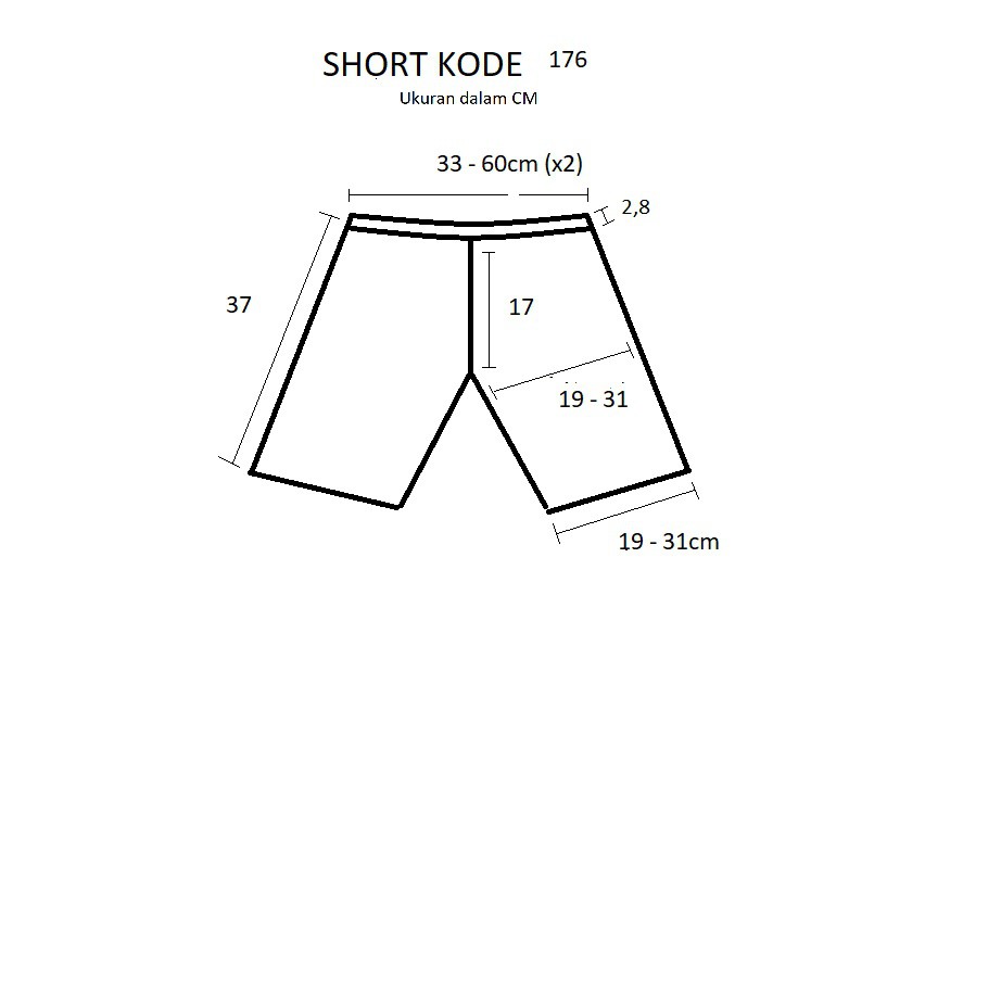 Short Pants Tally 176 Berbahan Nylon Licin yang Lentur dan Nyaman serta Lembut di Kulit Seharian