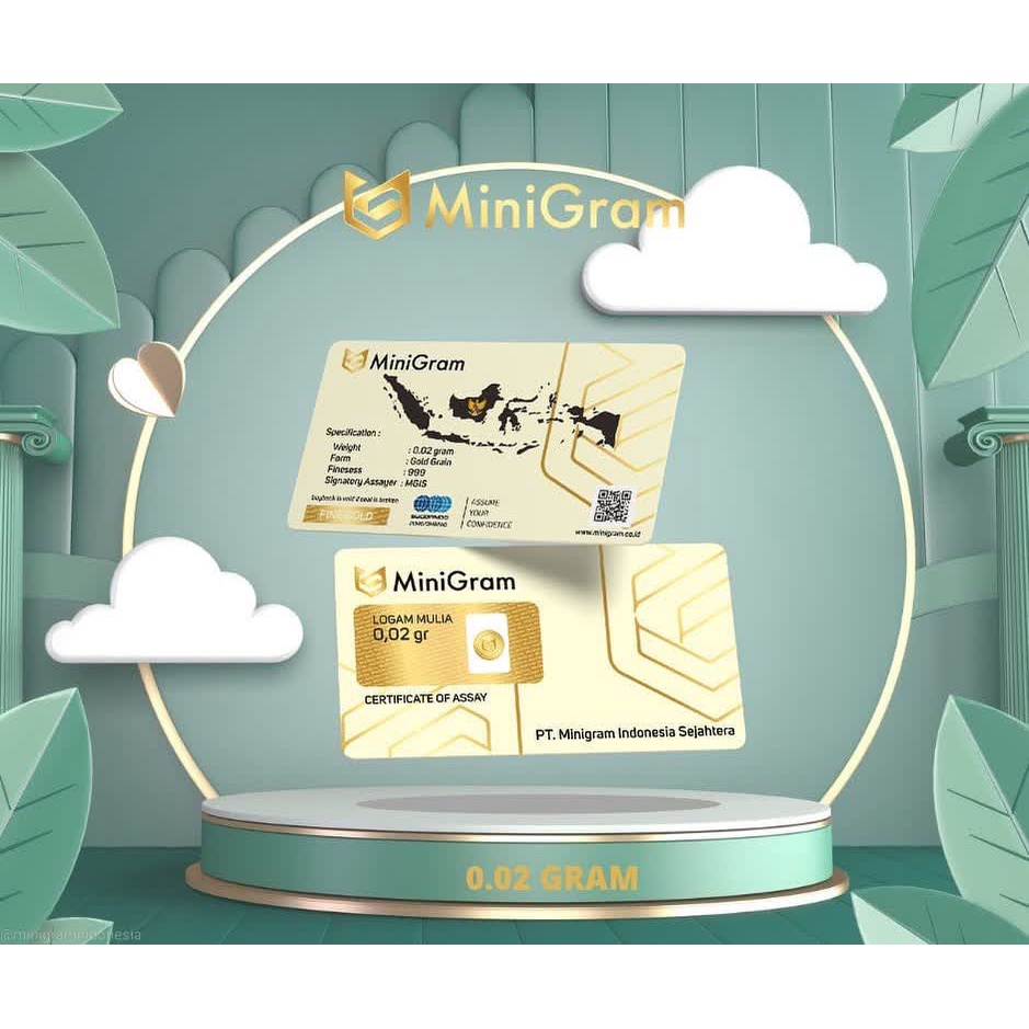 MINIGRAM 0.02 GRAM Logam Mulia Emas Mini