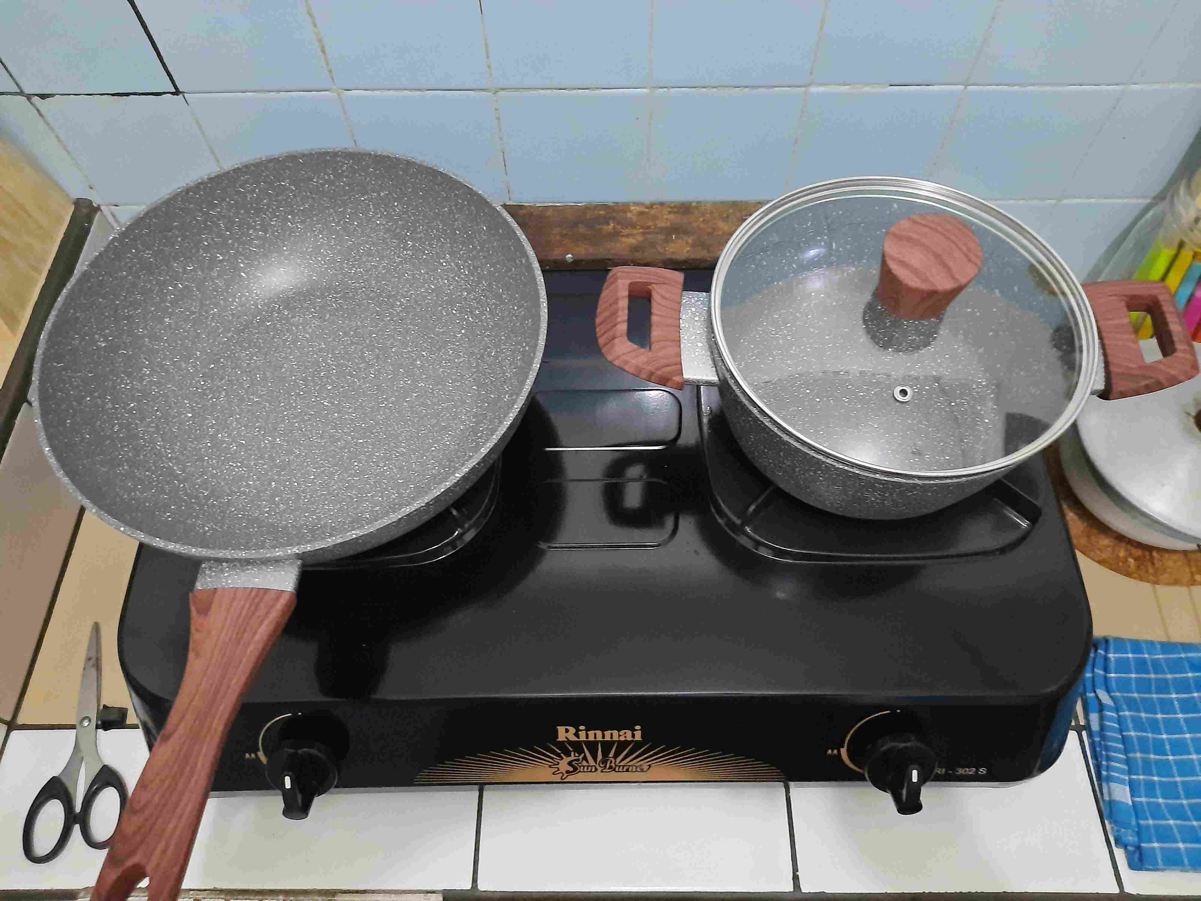 Kh Cypruz Panci Marbel Granite Caserol 20cm Induksi 20 Cm Premium Granite Anti Lengket