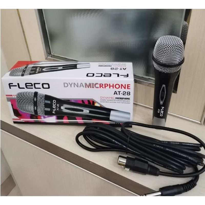 COD Mic Dynamic Microphone Kabel Fleco AT-28 Mic Kabel Fleco AT 28//MIC MURAH//MIC KARAOKE