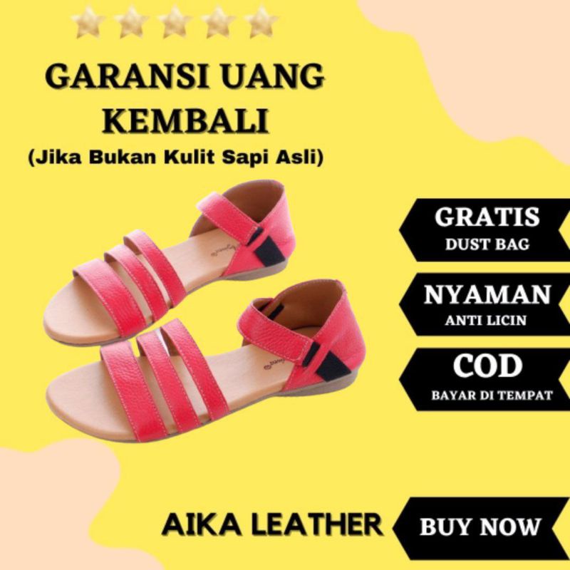 sandal sendal kulit tali wanita Terbaru papirut  lopez shoes