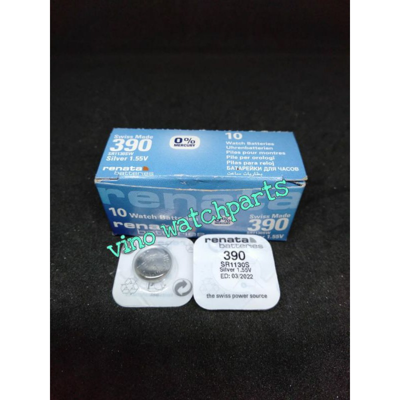 Baterai Renata 390 / SR 1130 S Baterai Renata 390 Original Battery Renata 1130 Baterai AG 10