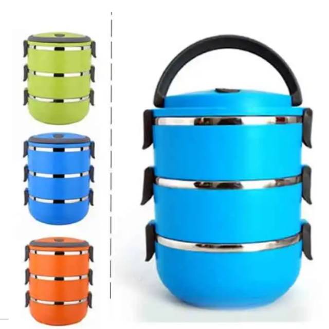 Lunch box 3 layers/ Lunch Box 3 susun/ Rantang 3Susun Stainless steel