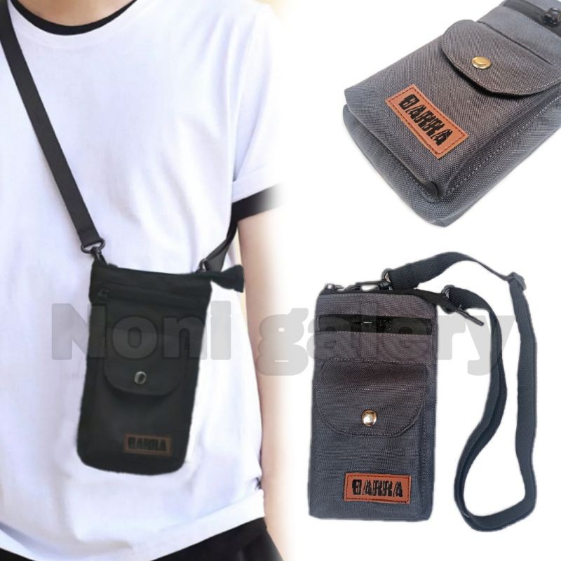 tas selempang pria - hanging wallet pouch pria - tas bahu pria - tas hp pria - Sling bag mini pria