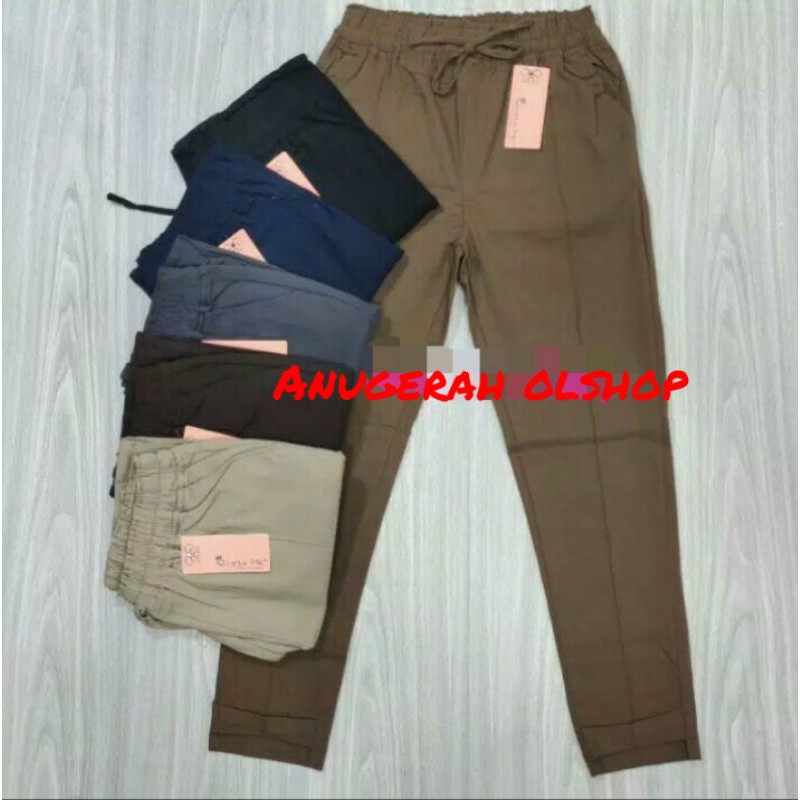 celana  panjang simple me long black