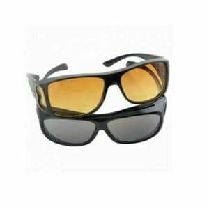 Kaca Mata HD Vision Wrap Around Glases Night Set Isi 2