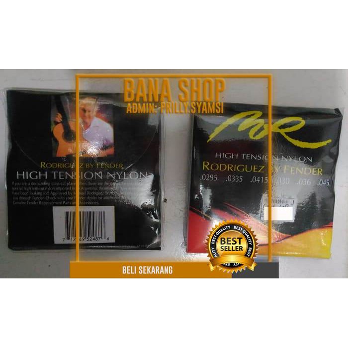 MID SENAR GITAR BEST NYLON KLASIK FENDER MR SET BY RODRIGUEZ GG