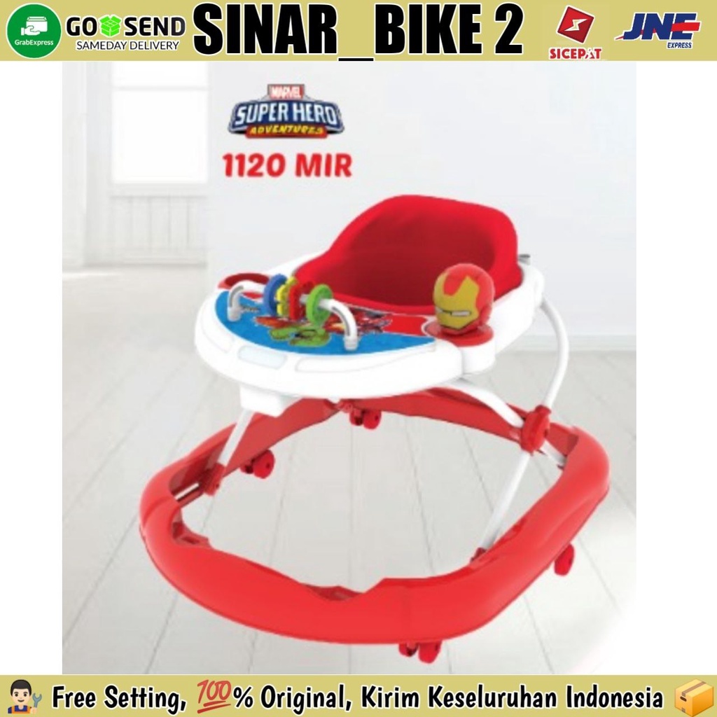 Baby Walker NAKAMI DOLL Karakter Kartun Musik dan Lampu LED