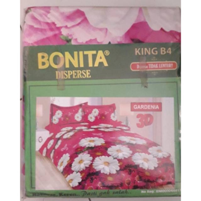 Sprei Bonita Disperse King B4 Gardenia 3D
