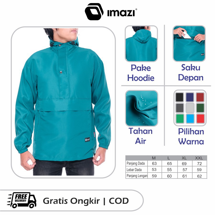 (JAKET ANTI AIR) Jaket Parasut Taslan Cougle Doraemon Original Imazi Waterproof Tosca