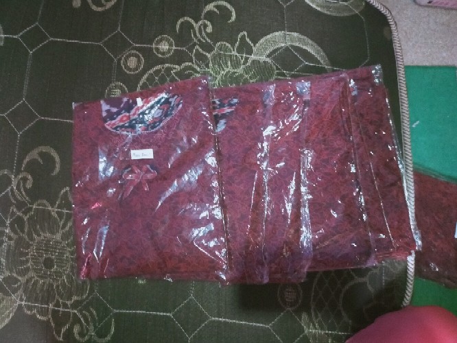 Batik Couple Keluarga Maura Couple Sania Ruffle Ori Ndoro Jowi Dnt Termurah Motif Mega Mendung Merah