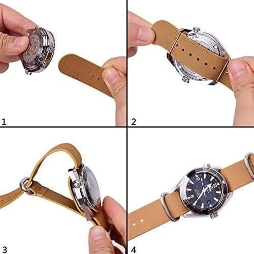 G10 Ballistics Leather nato Zulu strap Watch Strap 18mm 20mm 22mm