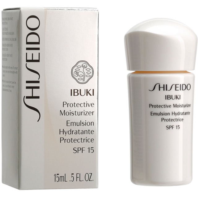 shiseido ibuki protective moisturizer emulsion hydratante protectrice spf 15