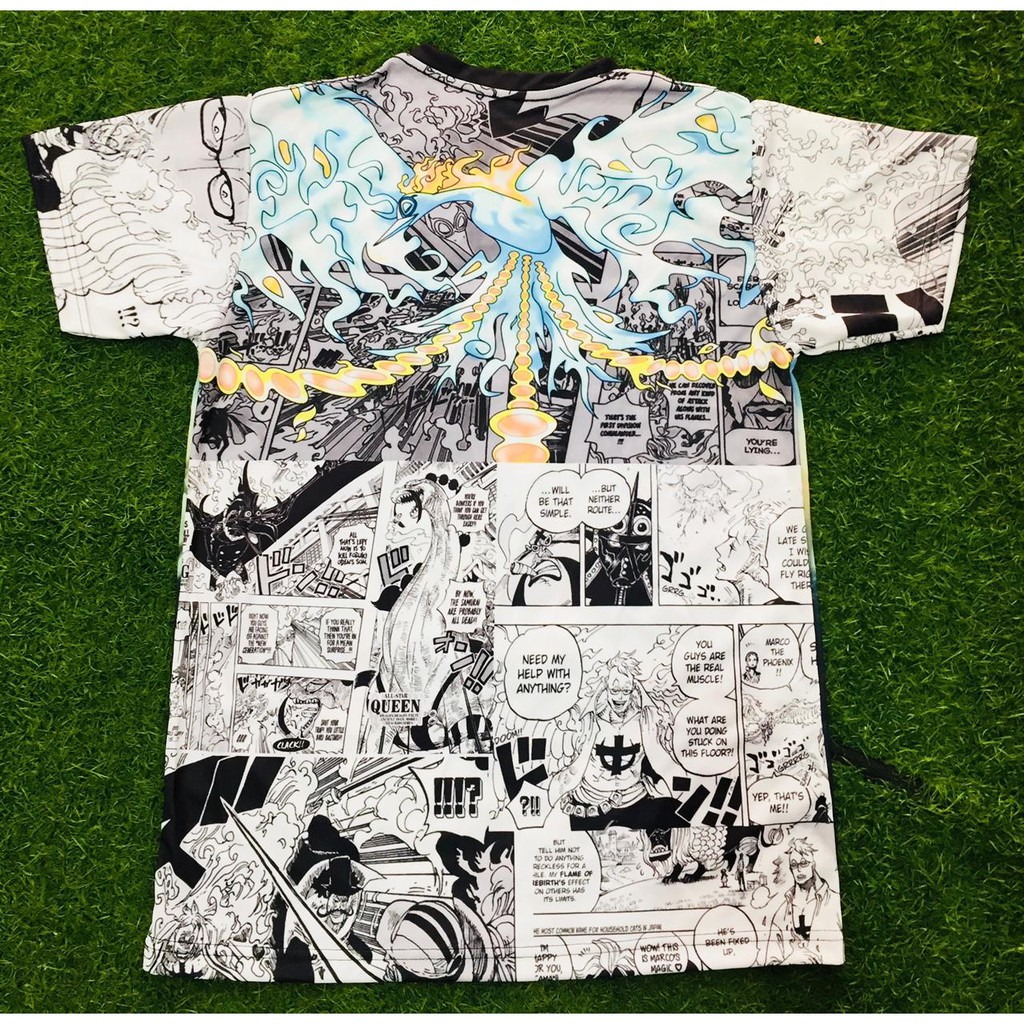 Tshirt Marco the Phoenix Onepiece Anime Manga Kaos Dryfit One Piece Nakama Mugiwara Crew Bajak Laut King of Pirates