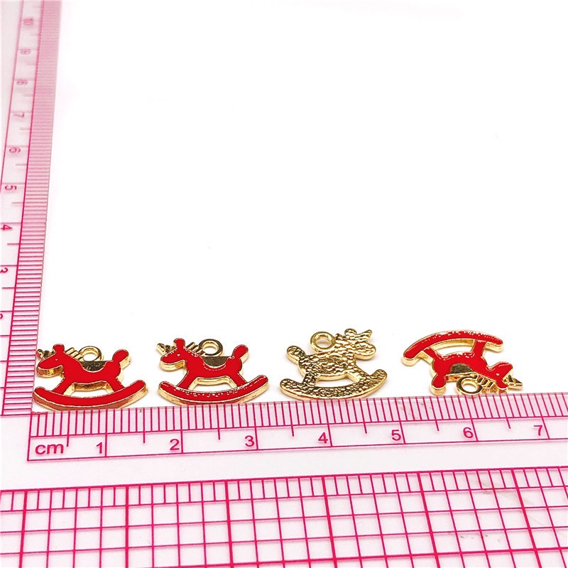 4pcs Liontin Enamel Bentuk Hewan Bahan Alloy Untuk Membuat Perhiasan Wanita