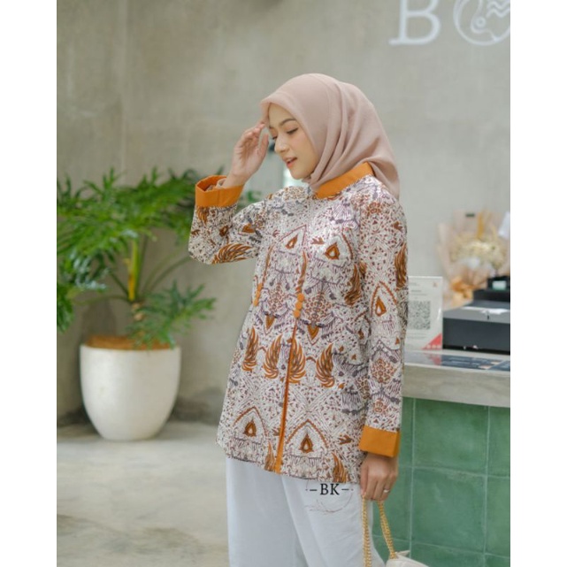 BLOUSE BATIK MODERN MATARAM || ATASAN WANITA || SERAGAM KERJA || M-L-XL-XXL