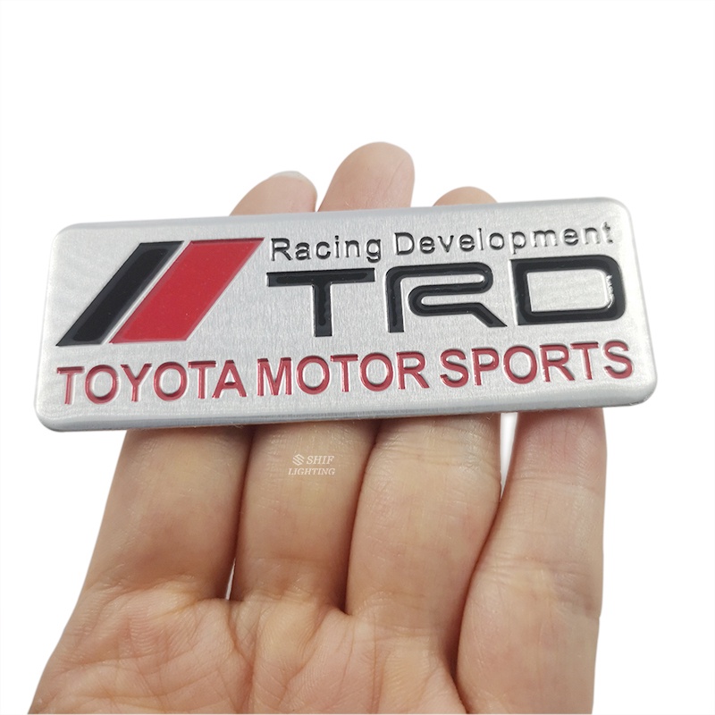 1pc Stiker Emblem Logo TRD RACING DEVELOPMENT Bahan Aluminum Untuk Dekorasi Mobil TOYOTA