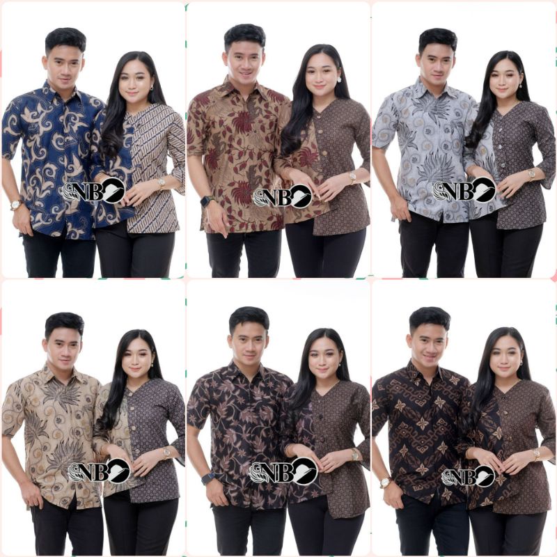 Maura Couple - Sania Ruffle Batik Couple Ori Ndoro Jowi Garansi Termurah Shopee - BATIK MODERN SOLO