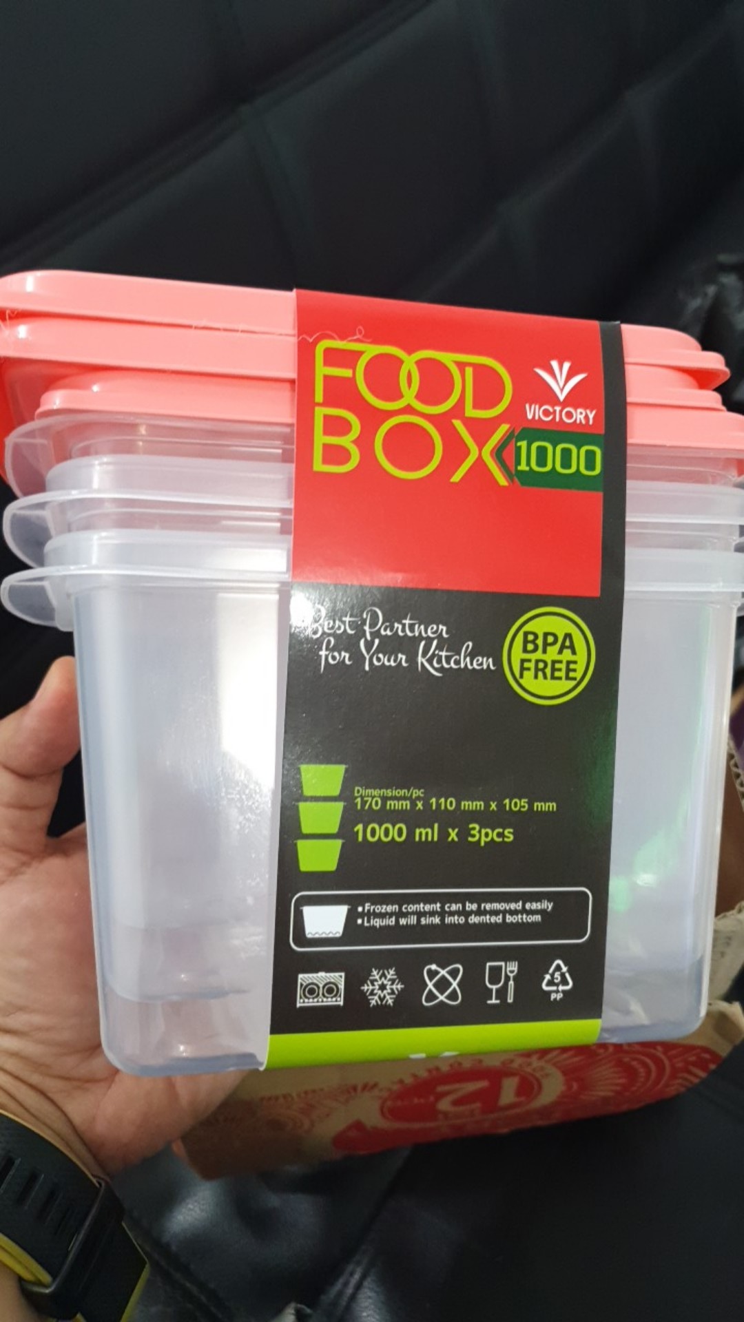 Kotak Makan Victory Food Box 1000ml Clear Beli 2 Set Lebih Hemat
