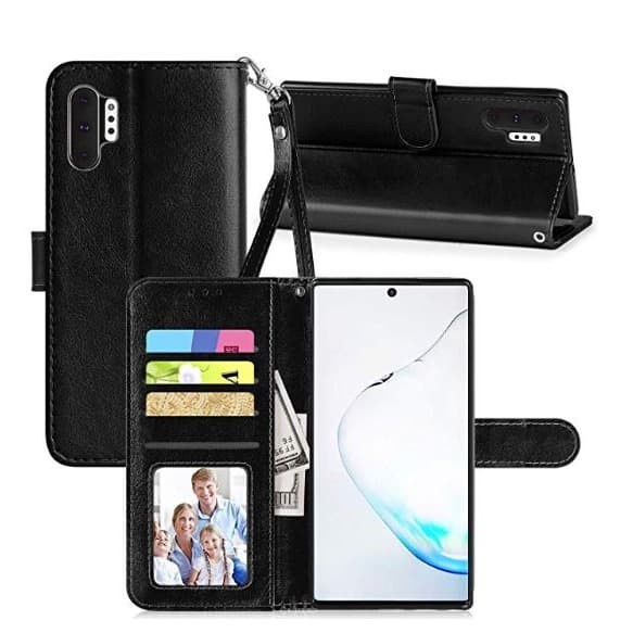 Casing Samsung Note 10 Plus Flip Cover Wallet Leather Case