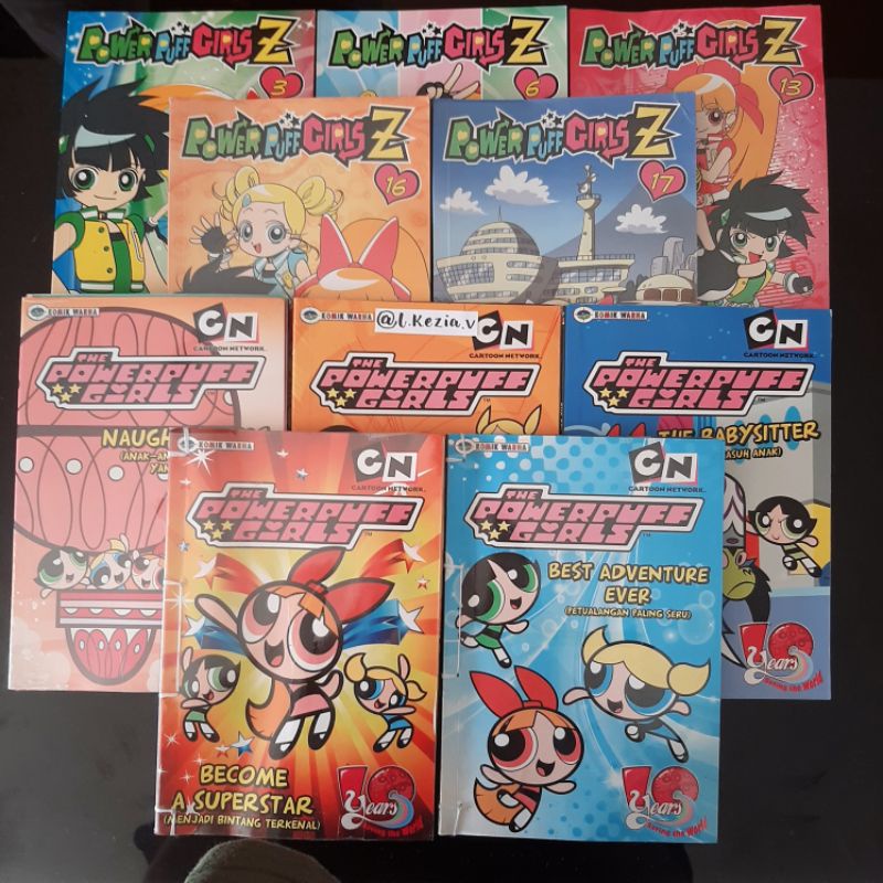 Komik Powerpuff Girls dan Powerpuff Girls Z berwarna cabutan satuan grosir