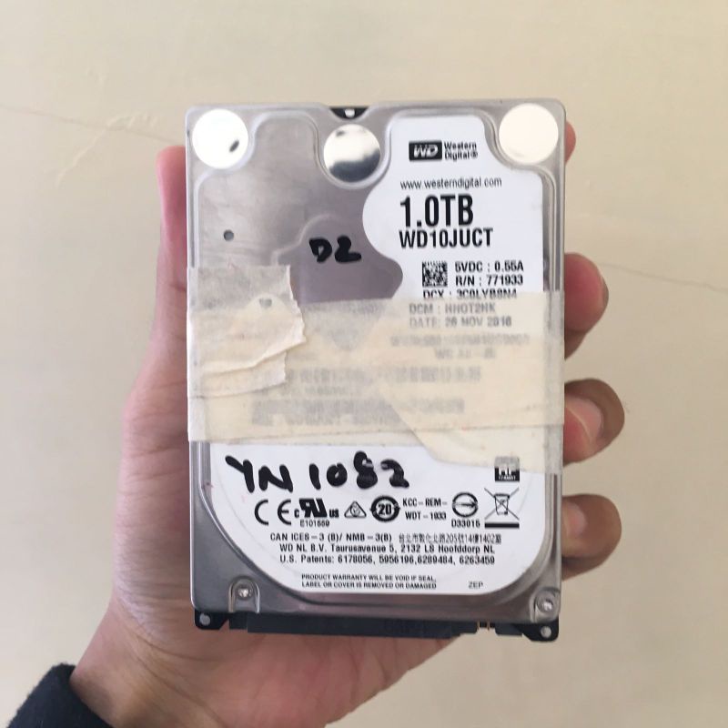 Hard Disk Laptop WD 1TB Original Sentinel 100%