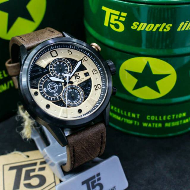 Jam T5 H3734 chronograph ORIGINAL bergaransi free tin box