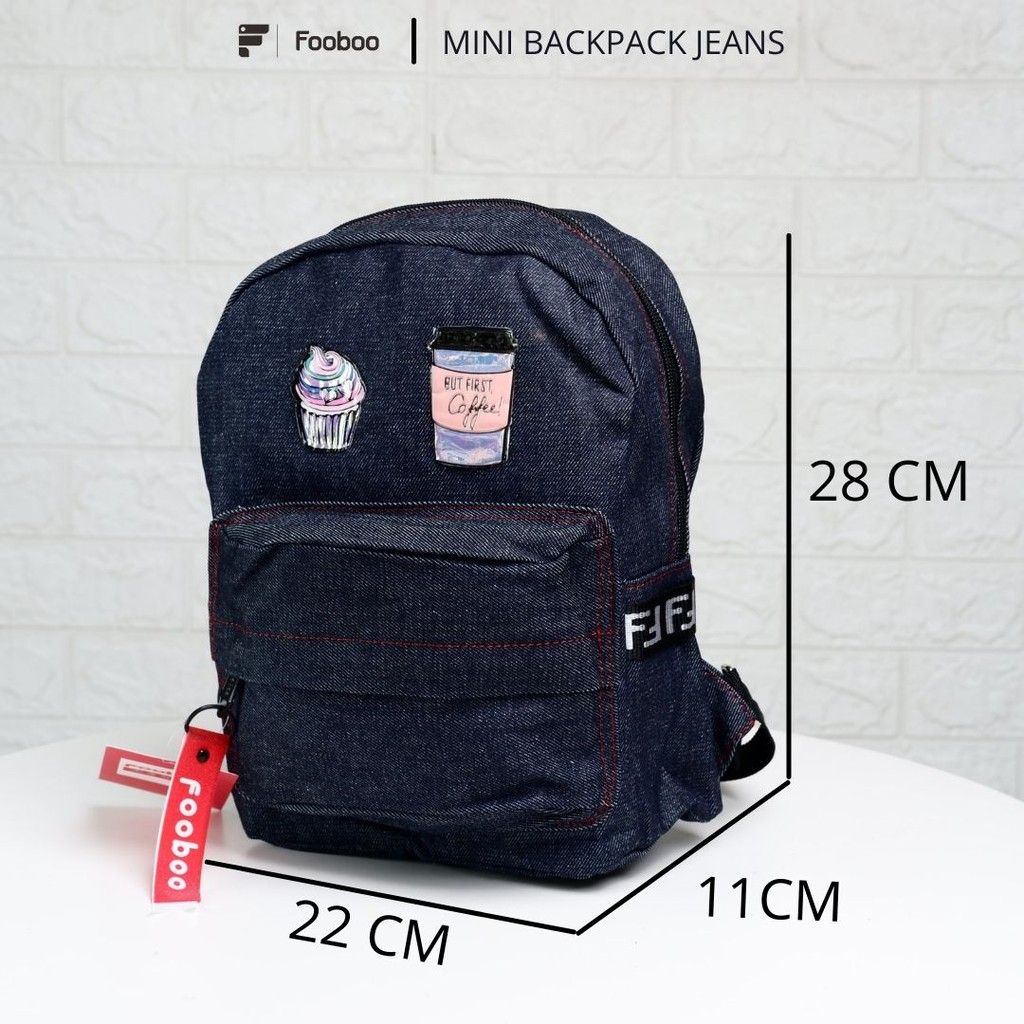 (SIAP KIRIM) TAS RANSEL WANITA STYLISH BACKPACK MURAH UKURAN MINI BAHAN JEANS