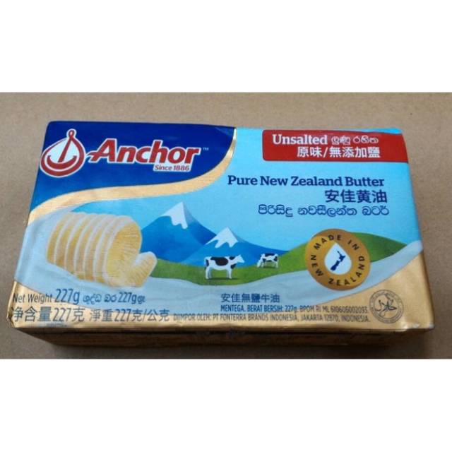 Jual Anchor Unsalted Butter 227gr Shopee Indonesia