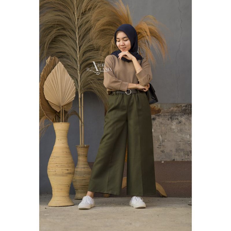 celana panjang//celana kulot linen premium