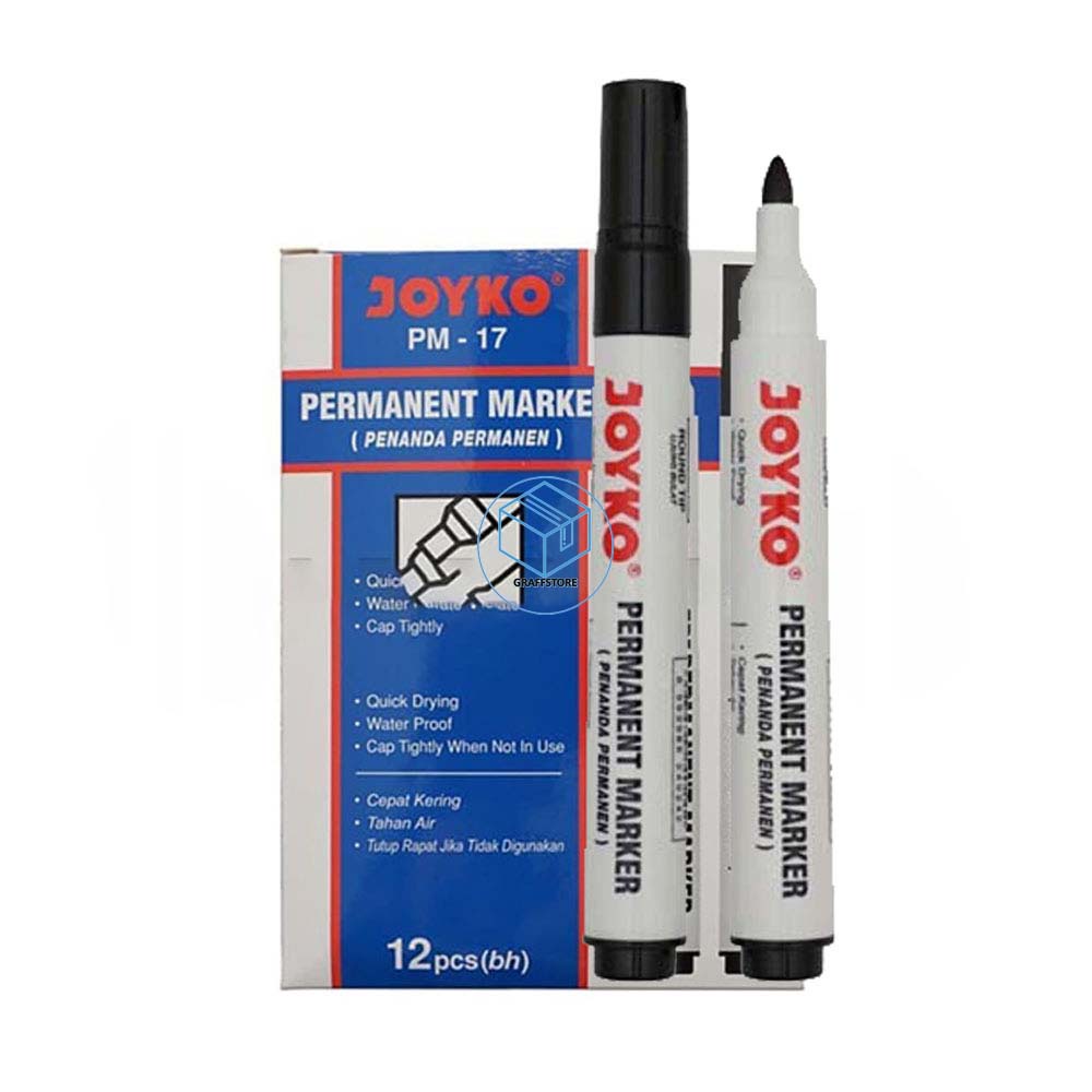 

Spidol Permanen merk Joyko Permanent Marker Round Tip Original