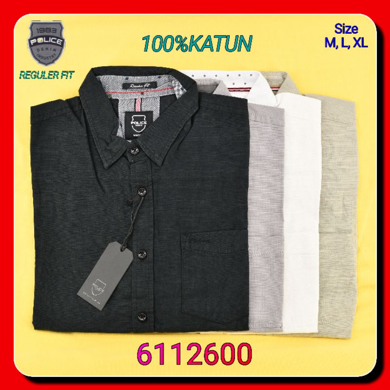 Kemeja Casual Pria Police Denim Industry 611260 Lengan Pendek