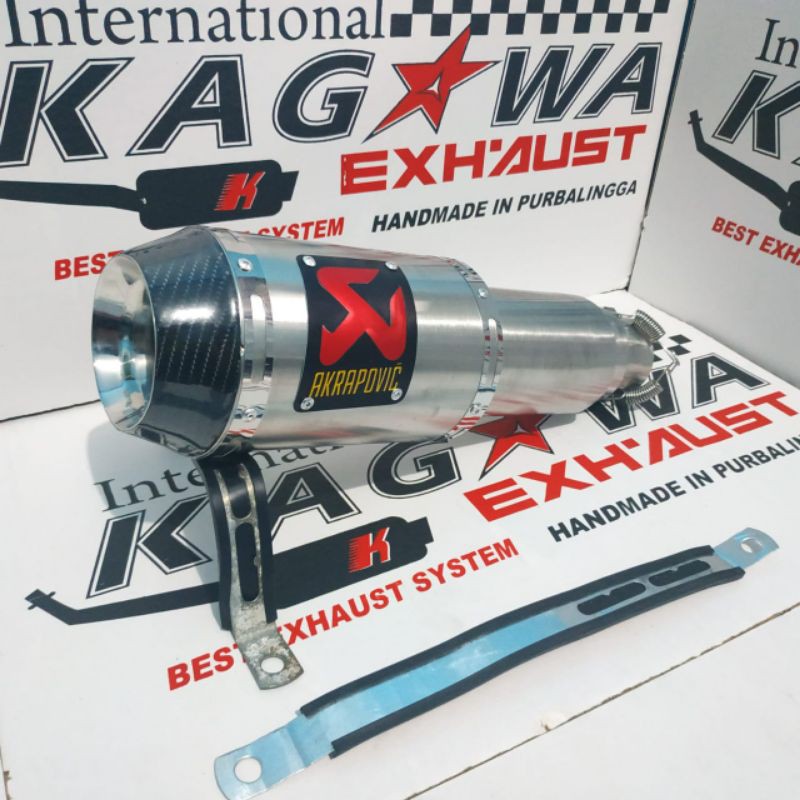 knalpot racing akrapovic tabung silincer selencer silencer MX king r 15 byson cbr 150r cb 150r