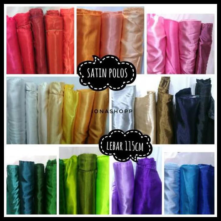 satin polos clarissa / kain satin meteran / furing kebaya TERUJI