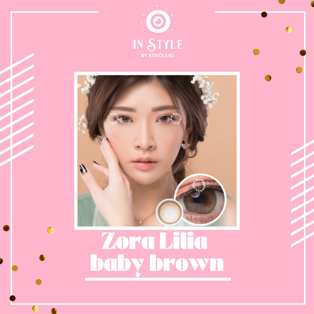 Jual Kawai Gankyu Zora Lilia Baby Brown Kokolens Softlens