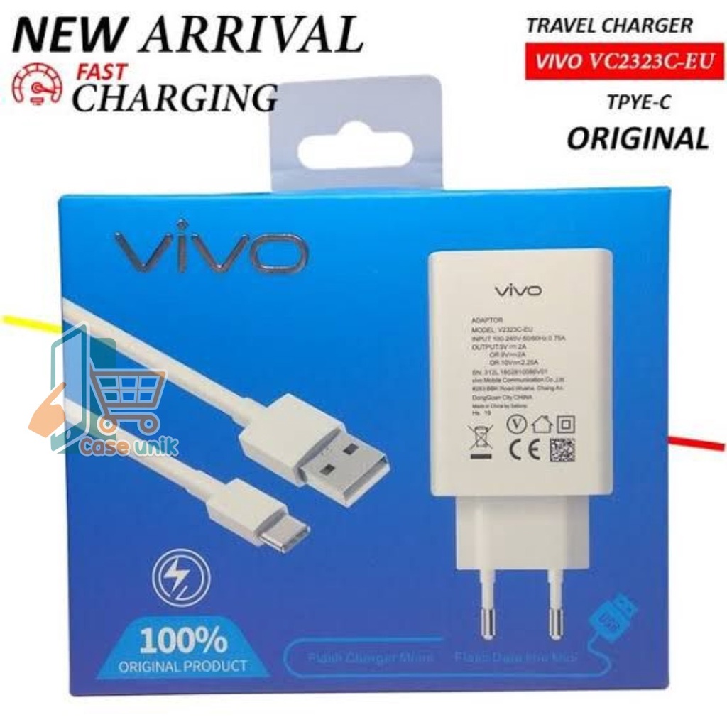 CHARGER CASHAN VIVO V19 Y30 Y50 V17 PRO Y20 X50 X60 NEX ORIGINAL FAST CHARGING TYPE C USB CS3963