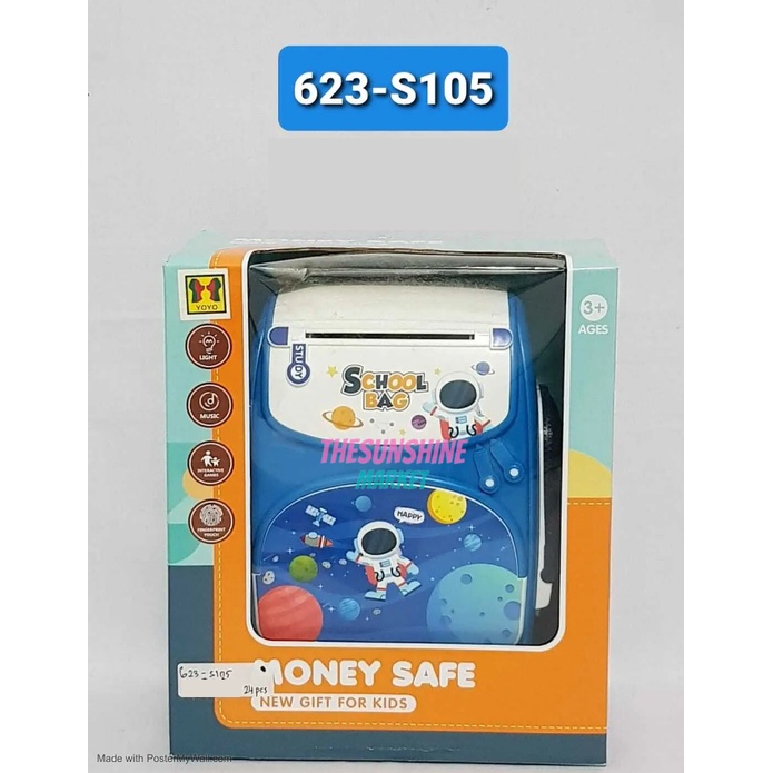 Mainan Celengan ATM School Bag Bank Tas Ransel Mickey Mouse