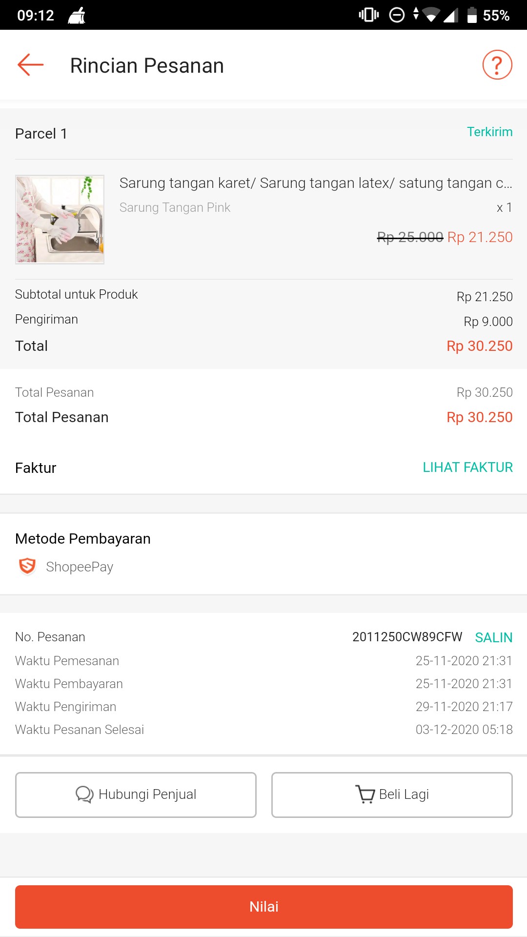 Sarung Tangan Karet/ Sarung Tangan Latex/ Satung Tangan Cuci Piring/ Sarung Tangan Oranye Freder