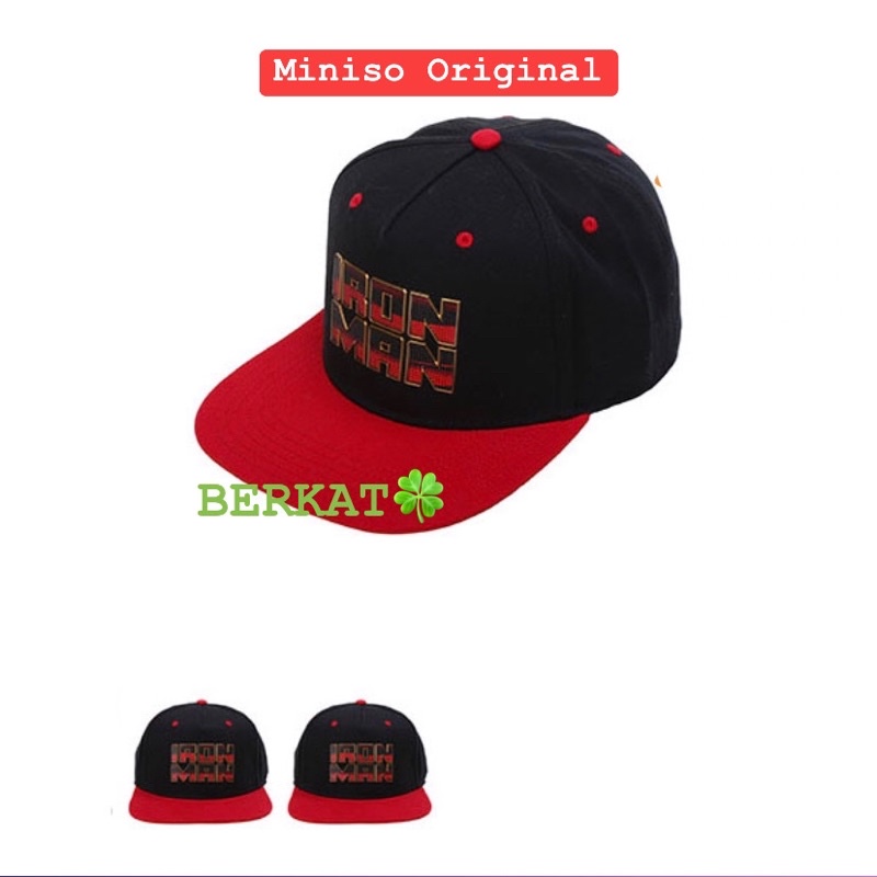 Miniso Marvel Collection Flat Cap - Topi Snapback Hip Hop