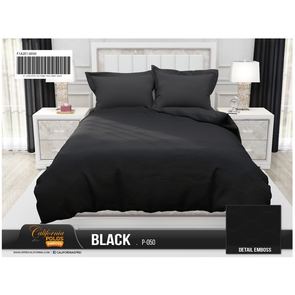 Sprei Polos Emboss California By My Love Black 160x200