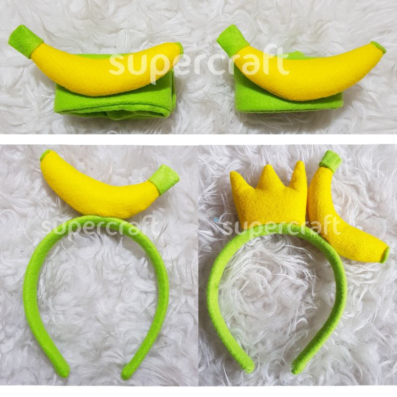 Bando Pisang Kostum Buah Pisang Bando Buah kostum Pisang Bando Karakter Buah Buahan Banana Headband