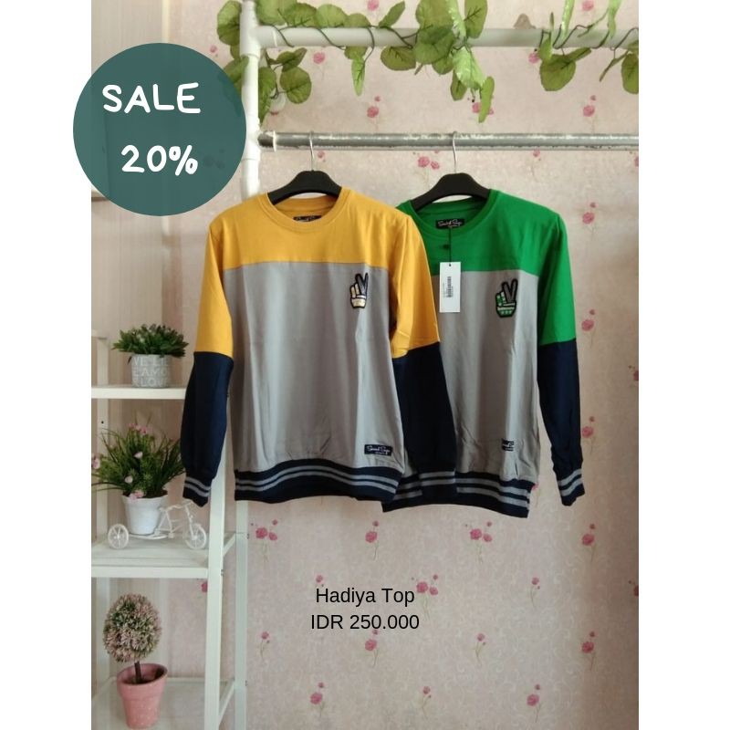 hadiya top kaos second sign ori