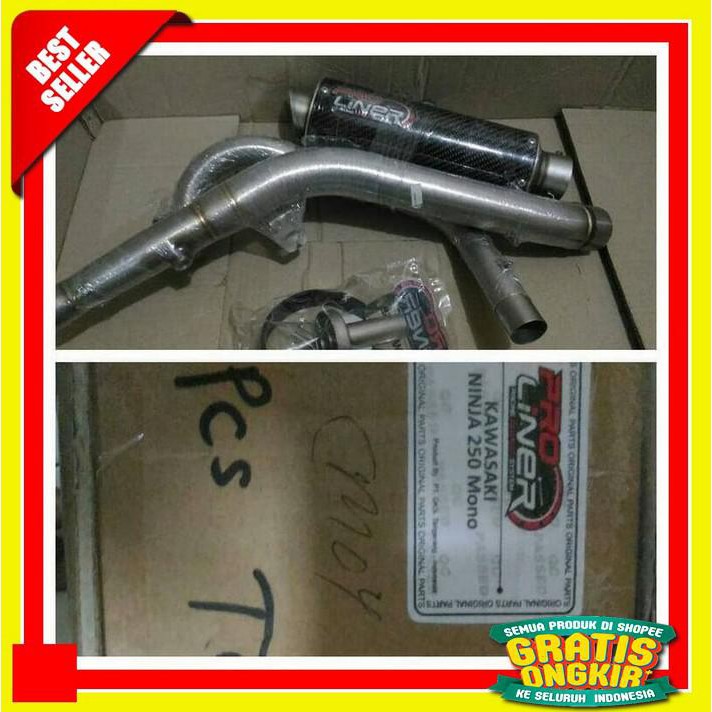 MURAH KNALPOT PROLINER RR MONO,TR-1 LONG CARBON