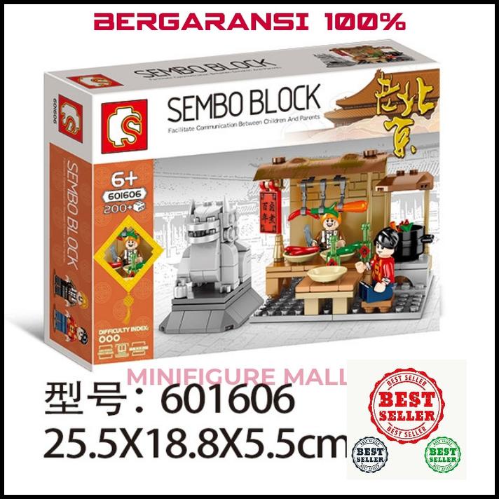 Mainan Anak Bricks Lego Sembo Block 101606 Chinese Street Food Murah