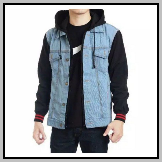 Jaket Levis Pria Original Tebal Keren Kece Distro Jaket Jeans Hoodie Pria Jaket Boy Anak Jalanan Hoo