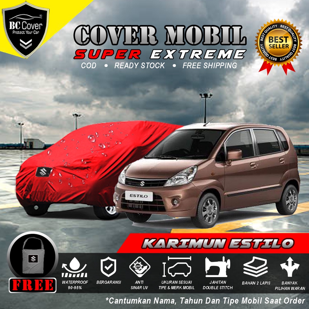 Body Cover Mobil Karimun Estilo Outdoor Waterproof / Sarung Mobil Karimun Estilo Waterproof / Selimut Tutup Karimun Estilo Penutup Mantol Kerudung Mantel Mobil Karimun Estilo Waterproof Outdoor Anti Air